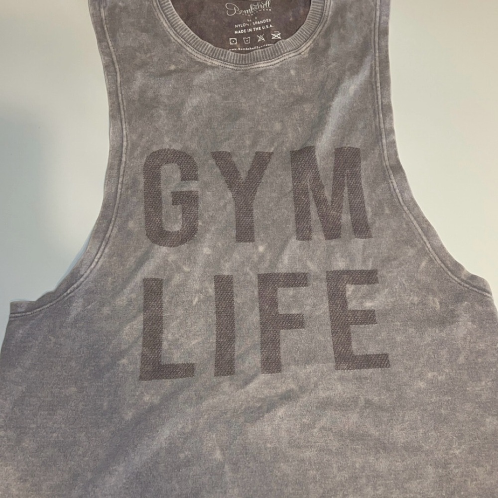 Gray 'Gym Life' Tank Top